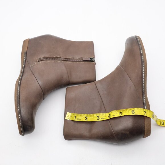 Dansko Lettie Women's Size 39 Brown Leather Hidden Wedge Comfort Boots - Picture 6 of 11